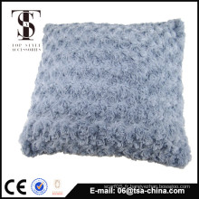 Vente en gros de faux fourrure en design et housse de coussin en lin, coussin de coussin doux